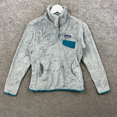 Patagonia Fleece Damen klein grau Re Tool Snap T Polartec Sherpa Hochflor Top