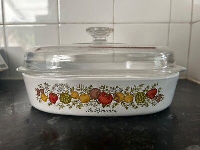 Corningware la marjolaine ''''Rosmarin'''' Auflaufschale mit Deckel. Originalartikel. 