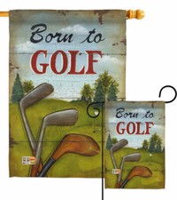 Born to Golf Garden Flag Sports Decorative Small Gift Yard House Banner