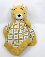 Levtex Baby Tiger Lovey Blanket Plush Orange squares