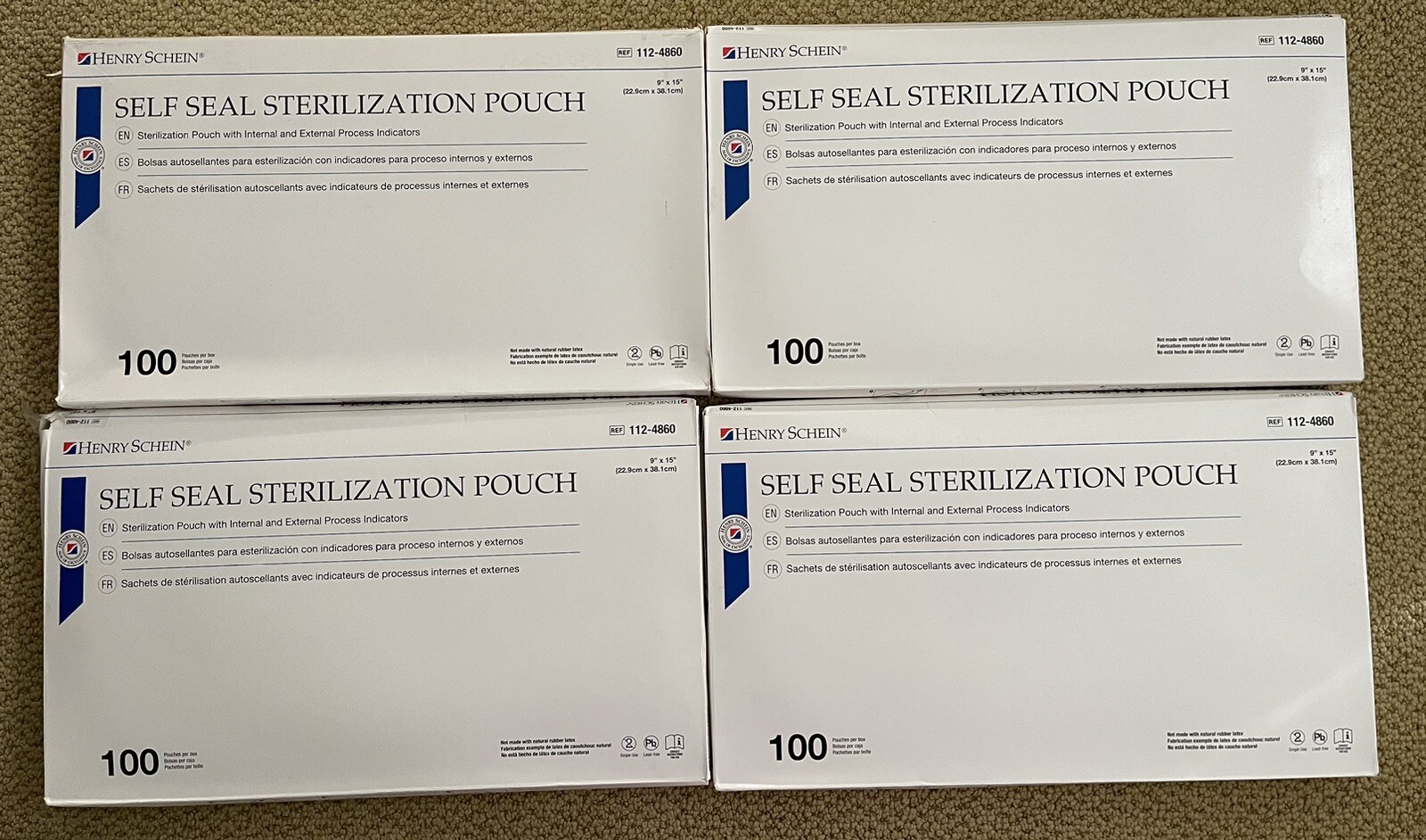 400 9” x 15” Henry Schein SelfSealing Sterilization Pouch Dental