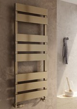 Reina Fermo Vertical Aluminium Designer Towel Rails in Satin Bronze Finish