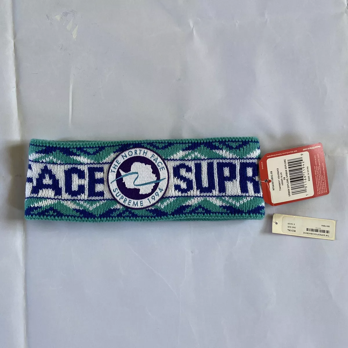 Supreme The North Face TNF Headband Blue Trans Atlantic