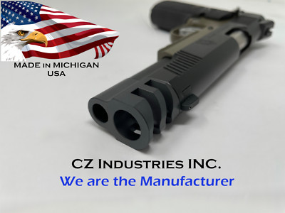 1911 Compensator Brake - Muzzle Brake - w/ SIDE SLOTS 45acp - V3 _ MADE IN USA