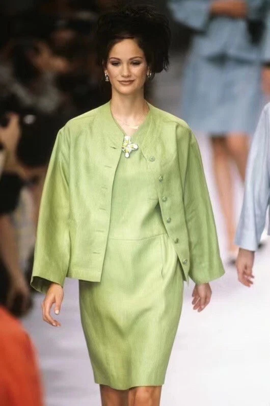 1996 Chanel by Lagerfeld Golden Boucle and Lame Shift Dress and