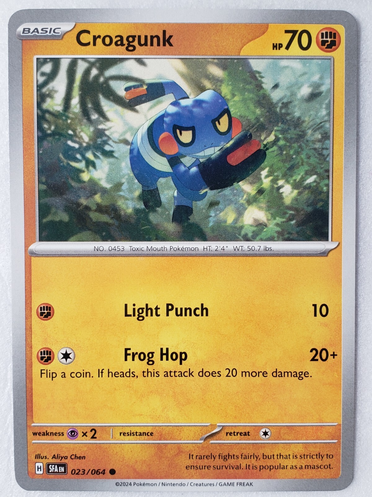 Croagunk 023/064 NM / M - Shrouded Fable Pokemon Card - $2 Combined Shipping