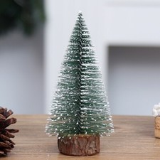 Tabletop Mini Small Christmas Trees Ornament Miniature Snow Xmas Tree Decors
