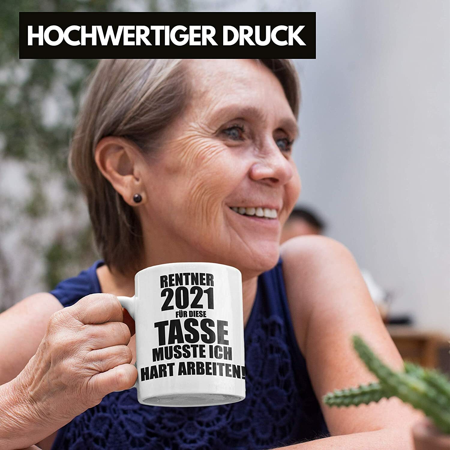 WIENS3D Rentnerin 2025 Tasse – Mit Spruch, 330 Ml, Weiß, Aus Keramik, Spülmaschinenfest, Als Abschiedsgeschenk Für Kolleginnen