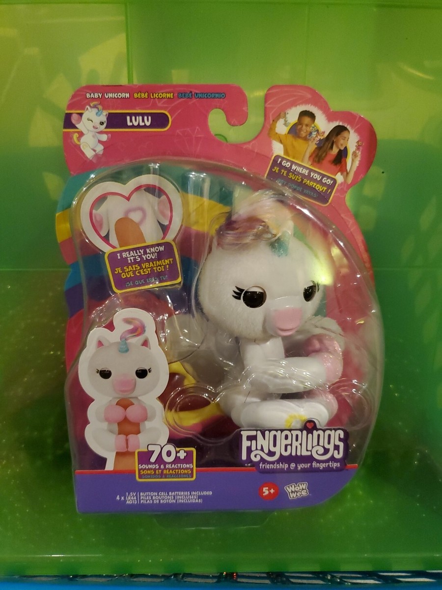 FINGERLINGS 2023 LULU Baby Unicorn White Pink Authentic BRAND