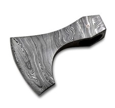 Custom Hand Forged Damascus Steel Tomahawk - Hatche Viking Axe Head AX252-A