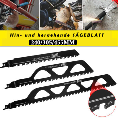 240/305/455mm Säbelsägeblatt Für Gasbeton Ziegelstein Zementstoffe Porenbeton