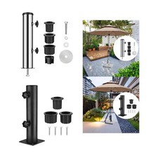 Umbrella Stand Tube Patio Parasol Fits 6cm Post Marble Flag Pole Holder Umbrella
