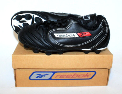 REEBOK Valor MS JR Soccer Cleats, Classic Black, Size 11 Junior Youth Kids NIB