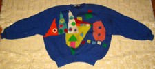 Vintage K-FACTORY Sweater NOBUO IKEDA 1980s made in JAPAN SUPER RARE HTF