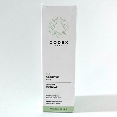 Codex Labs Bia Exfoliating Wash w/Milk Thistle Elderflower 100ml/3.4fl oz NEW!