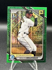 2024 Bowman Chrome Baseball Bralyn Brazoban Green Mojo Refractor 1st  /99 SSP