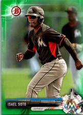 2017 BOWMAN PROSPECTS GREEN PARALLEL #BP129 ISAEL SOTO 53/99