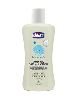 Chicco Gentle Body Wash Shampoo for Baby Skin Hair Paraben Alcohol Free 200ml