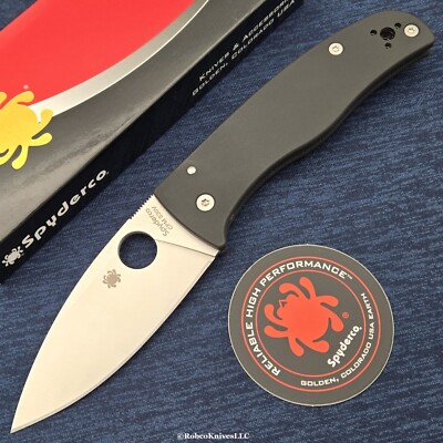 Spyderco Bodacious CPM-S30V Satin Leaf Blade Compression Lock Black G-10 C263GP