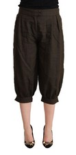 GF FERRE Pants Cropped Harem Brown Viscose Wo...