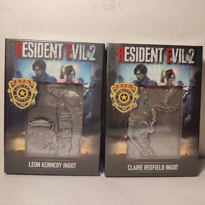 Resident Evil 2 Leon Kennedy & Claire Redfield Ingots Set 2 Official Figurines