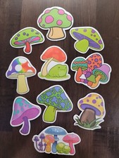 STICKERS x 10 MUSHROOM Large Vinyl Stickers MU4