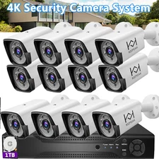 Sistema De Seguridad 8 Camaras Para Exterior 4K Con Visión nocturna w/ 1TB HDD