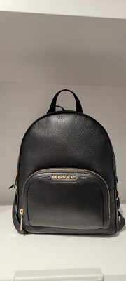 MICHAEL KORS Jaycee Medium Pebbled Leather Backpack, Black  display picture 1