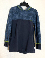 Tommy Bahama Boys Sz S 5 6 Hooded Long Sleeve Tee Tshirt Blue Two Tone Gray Camo