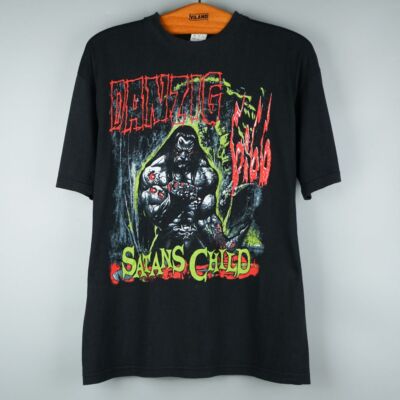 1999 Danzig Satans Child Tshirt, Black Unisex Heavy Cotton Tshirt