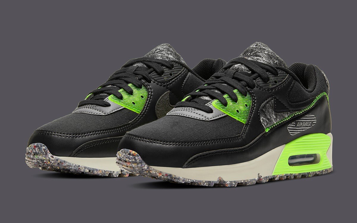Air Max 90 M2Z2 'Recycled Wool Pack - Black Electric Green' Price  Comparisons | DD0383 001 | Plugd