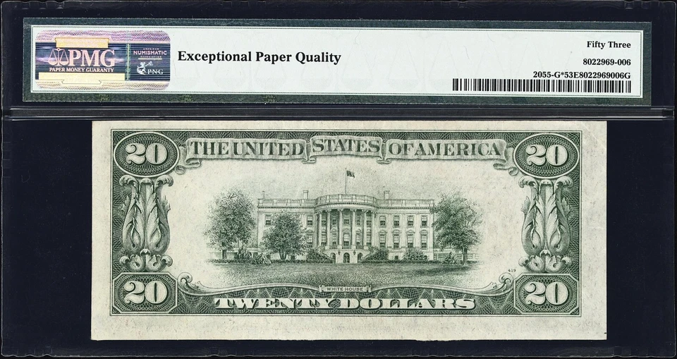 Star Note 1934A $20 Federal Reserve Note Chicago PMG 53 EPQ - Image 2 of 3