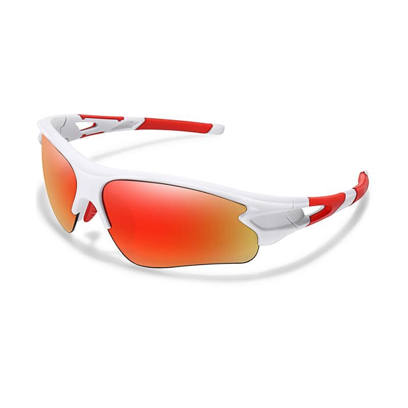 Flakimid Sports Sunglasses with Lightweight UV400 Polarized TR90 Lenses