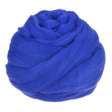 Needle Felting Wool, 3.5 Oz Nature Fibre Wool Yarn Roving Deep Bright Blue 