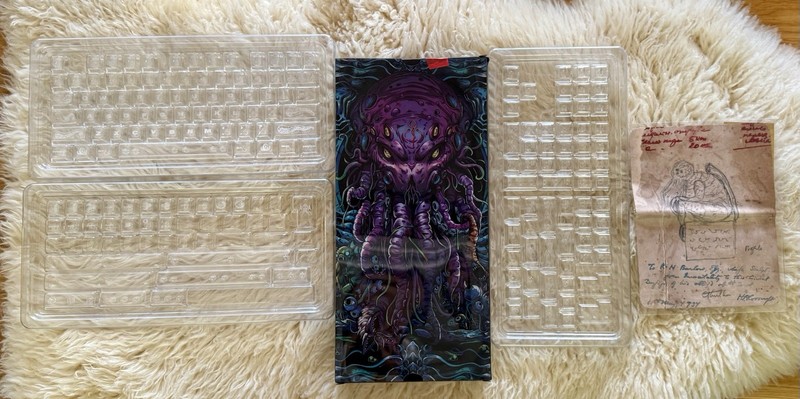 New Moyogames Outva Cthulu Keycaps Clear PBT Keycap Set for Mechanical Keyboard