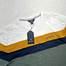 Ben Sherman Short Sleeve Cotton Dress Shirt Multicolor Stripe Men  s XL NWT 69