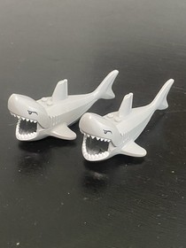 Lot of 2 Lego Great White Shark Pirates 6243 Mini Figures - Sharks Only