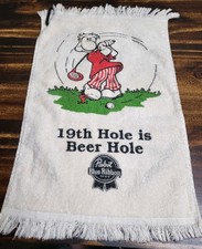 Vintage Pabst Blue Ribbon Golf Towel 18L 19th...