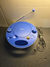 Sony ZS-E5 BLUE Portable CD Player AM/FM Radio AUX Input Stereo Portable Boombox