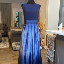 Elegant Blue Sleeveless Gown