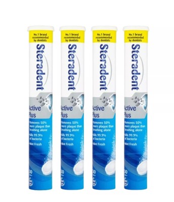 Steradent Zahnersatz Reinigungstabletten activ plus Packung 4x30 Tabs