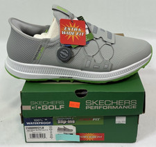 Skechers GO GOLF Elite 5 Slip Ins Men's Golf Shoes NEW Gray Lime