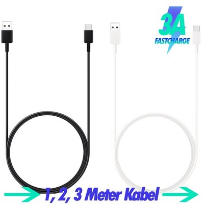 Für Samsung Galaxy A26/A24/A23/A22/A21/A20 XXL Schnellladekabel Usb A zu C 3M