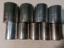 9 Piece Craftsman G's USA 1/2” Socket Set SAE 12Pt Shallow Light Usage.