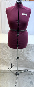 Dritz My Double Dress Form Burgundy Nylon with adjustable stand Full Figure