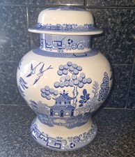 Spode Blue and white Italian design Large unwired Lamp base.
