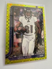 2025 Topps Chrome Lime Green X-Fractor Devontez Walker #26 - Baltimore Ravens