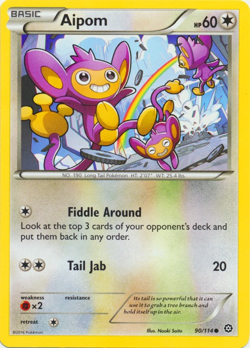 Aipom - 90/114 - Common - Lightly Played - Steam Siege