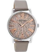 SALE Oozoo Damenuhr Lederband Ø38mm taupe/silber JR303