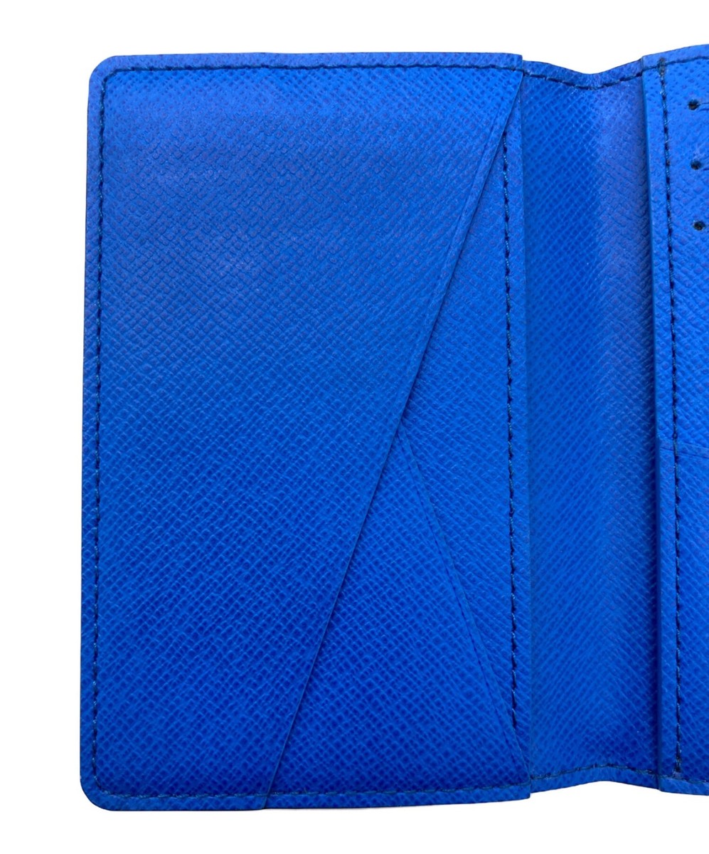 Authentic LOUIS VUITTON Organizer de Poche Agave Blue M30301